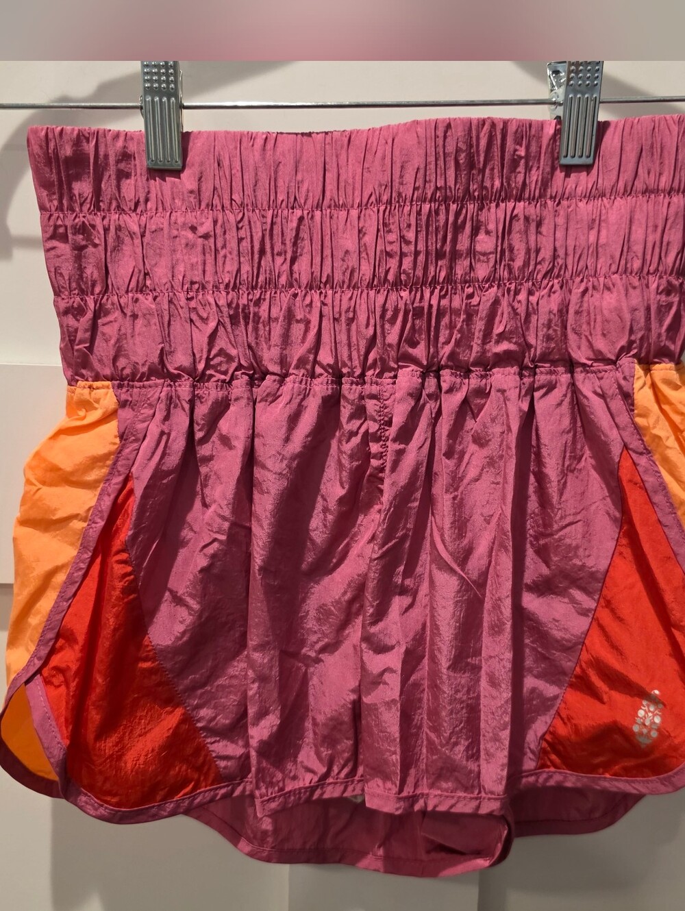 Free People Movement Women's The Way Home Color Block Shorts Size S Fuchsia Pink